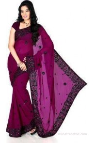 Designersareez Self Design Fashion Georgette Sari